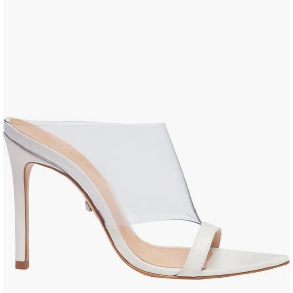 Schutz Adriana Lima Naked Mule Heels Sz EU 38 or US 7 - Picture 1 of 15